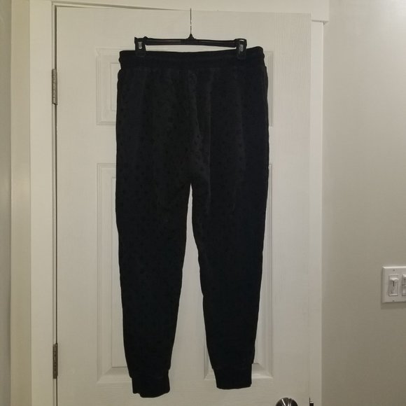 Black and gold Avenue George V Paris sweatpant jogger w/ lion emblem size Large - Picture 2 of 7